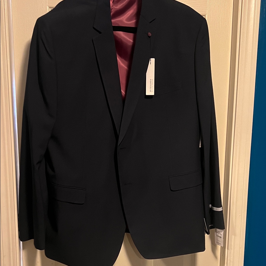 Perry Ellis Mens Black Suit Jacket Brand New Perry Ellis Mens Black Suit Jacket Brand New